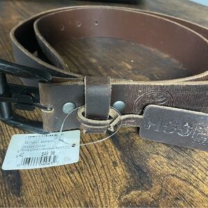 Men’s Hooey brown leather belt with black buckle size 40